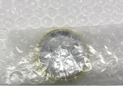 缶バッジの梱包の写真